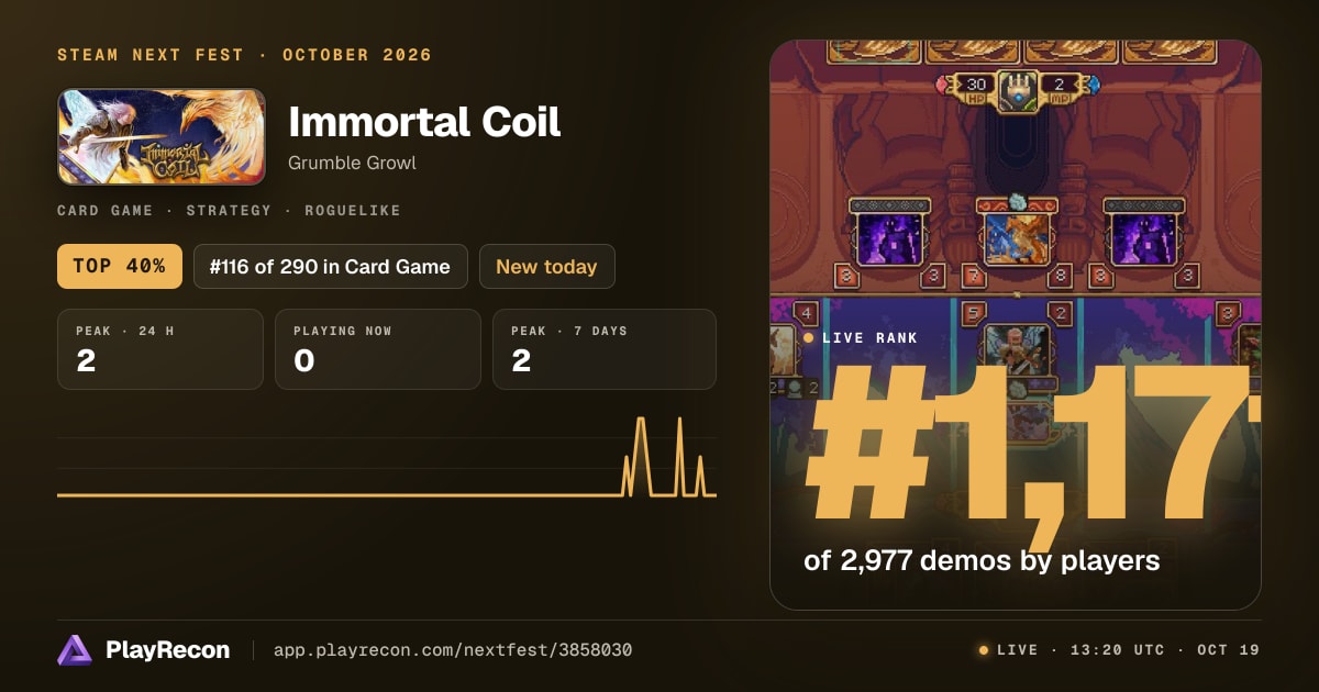 Immortal Coil in Steam Next Fest