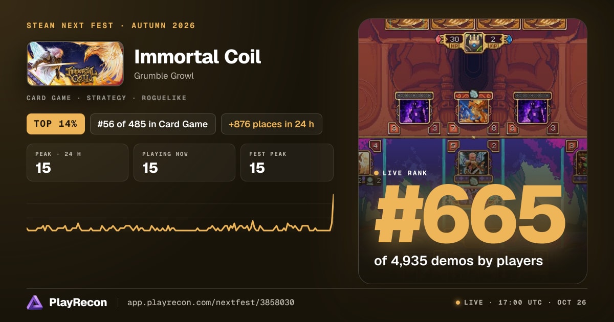 Immortal Coil au Steam Next Fest