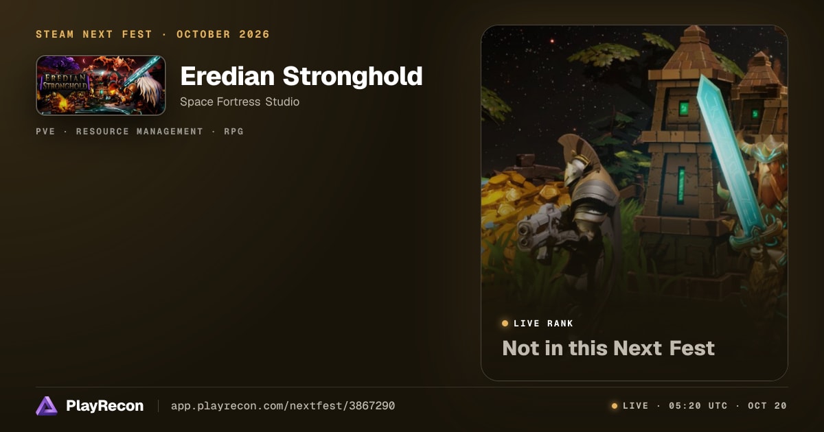 Eredian Stronghold au Steam Next Fest