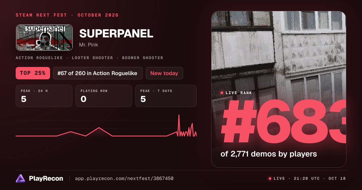 SUPERPANEL au Steam Next Fest