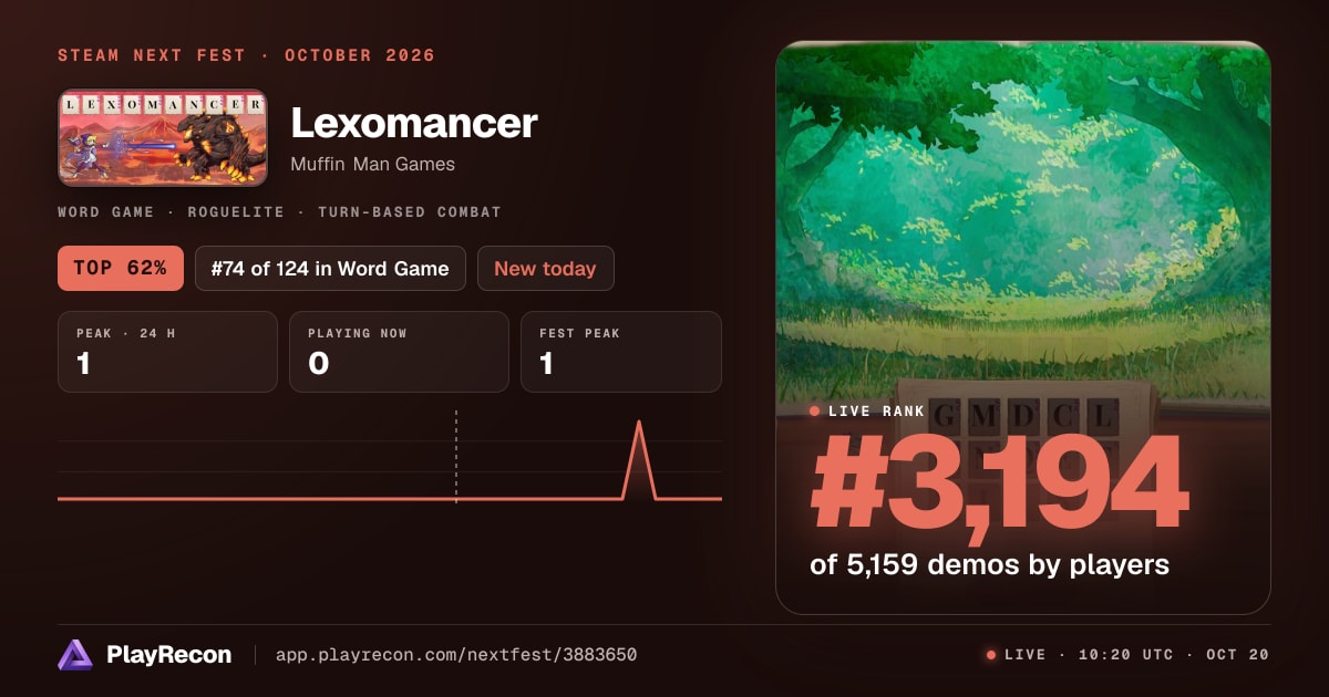 Lexomancer au Steam Next Fest