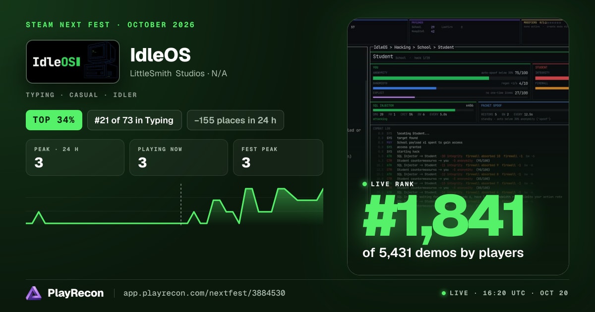 IdleOS im Steam Next Fest