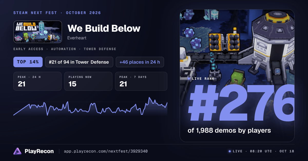 We Build Below in Steam Next Fest