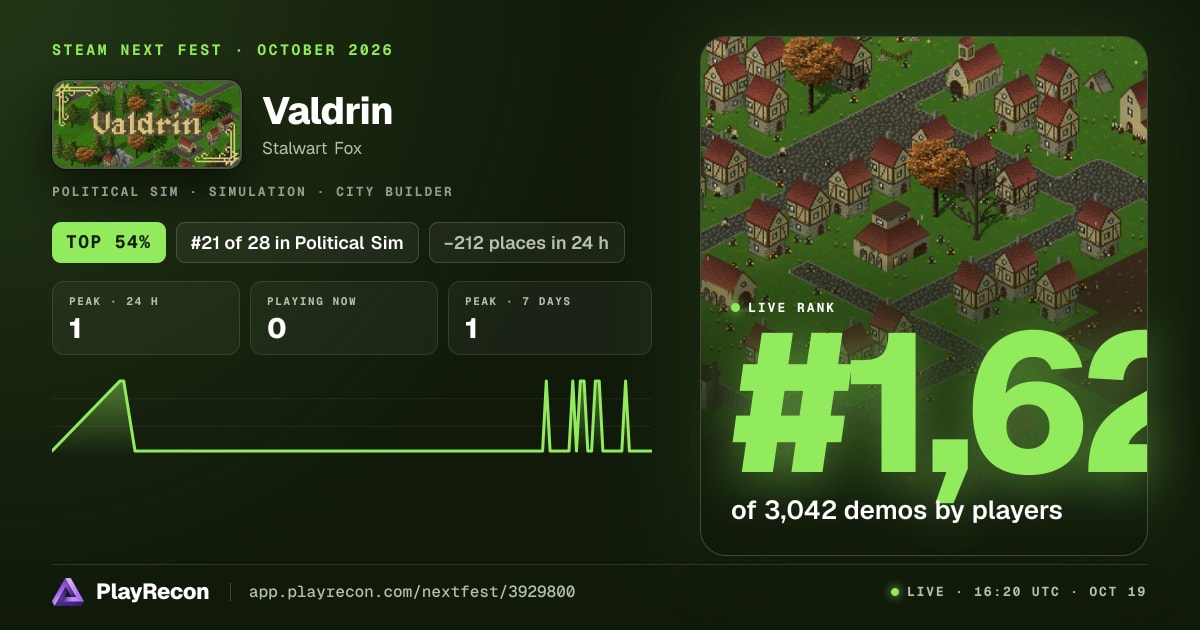 Valdrin allo Steam Next Fest