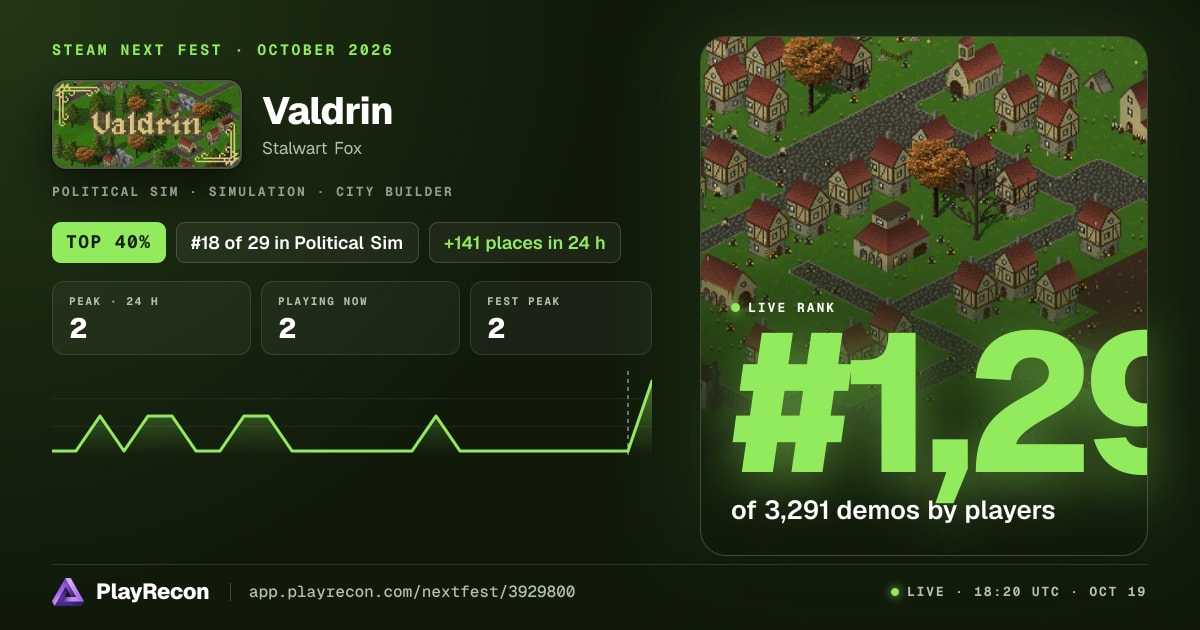 Valdrin au Steam Next Fest