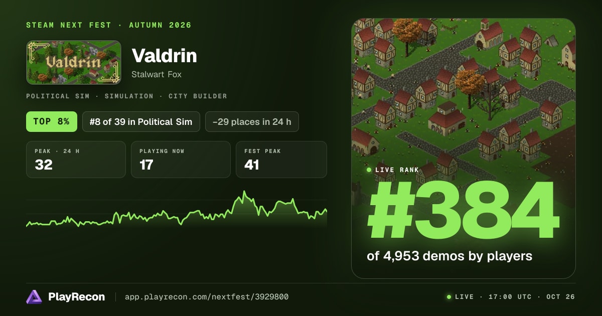 Valdrin in Steam Next Fest