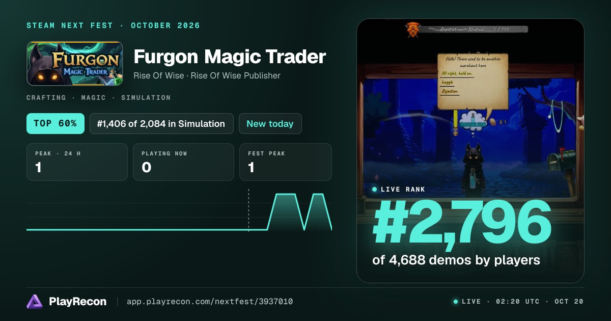 Furgon Magic Trader in Steam Next Fest