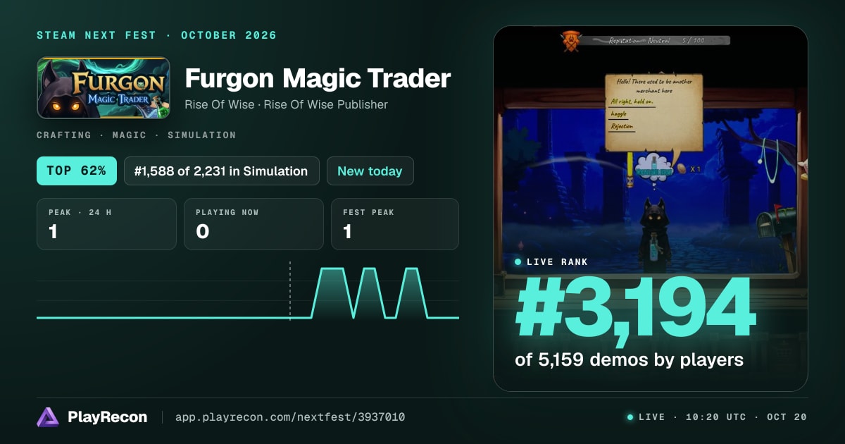 Furgon Magic Trader au Steam Next Fest
