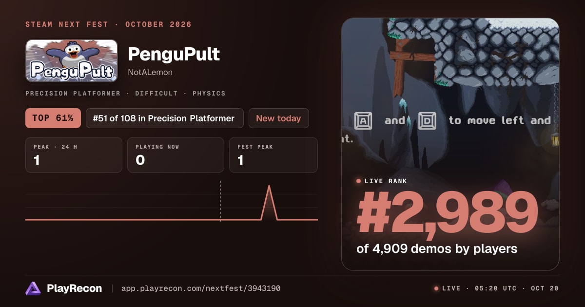 PenguPult in Steam Next Fest