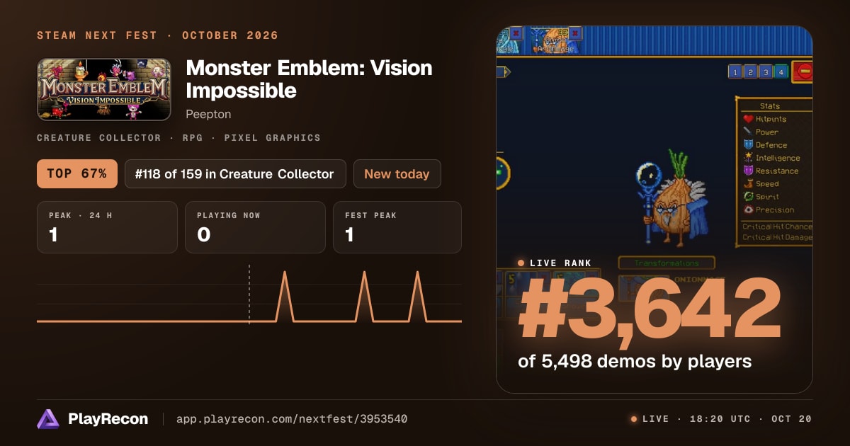 Monster Emblem: Vision Impossible im Steam Next Fest