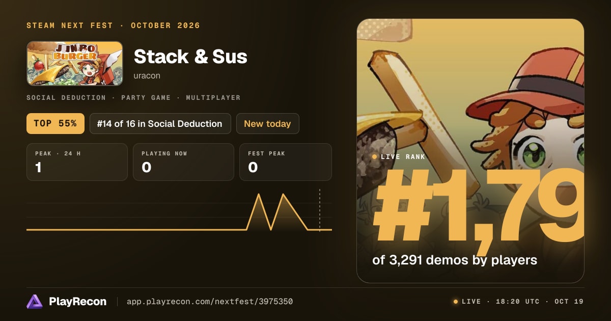 Stack & Sus au Steam Next Fest