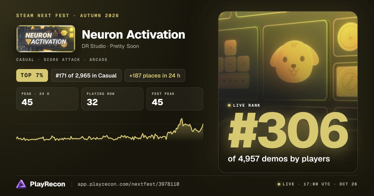 Neuron Activation au Steam Next Fest