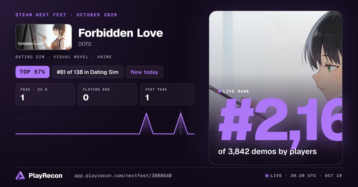 Forbidden Love im Steam Next Fest