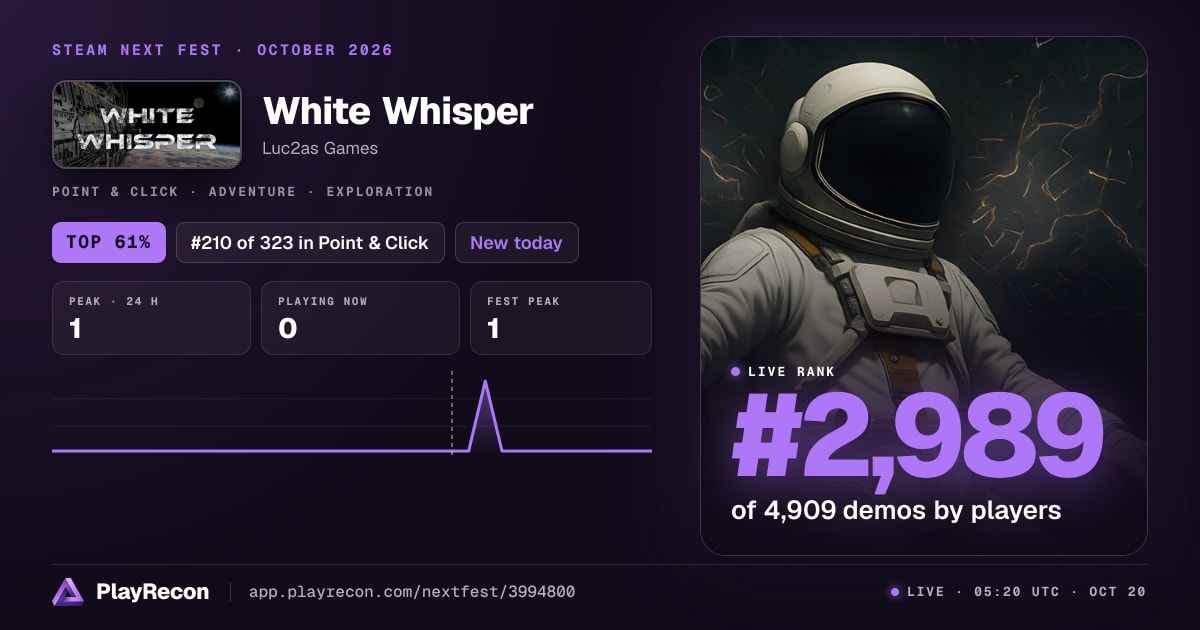 White Whisper im Steam Next Fest