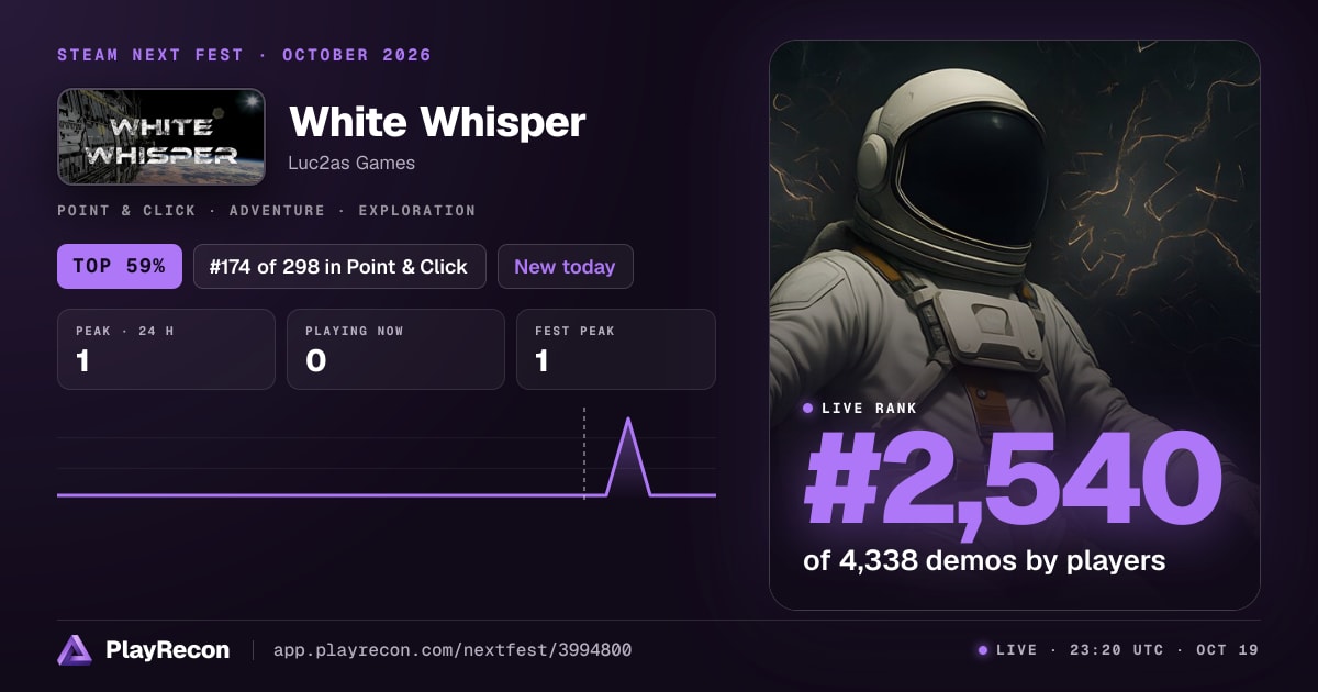 White Whisper au Steam Next Fest