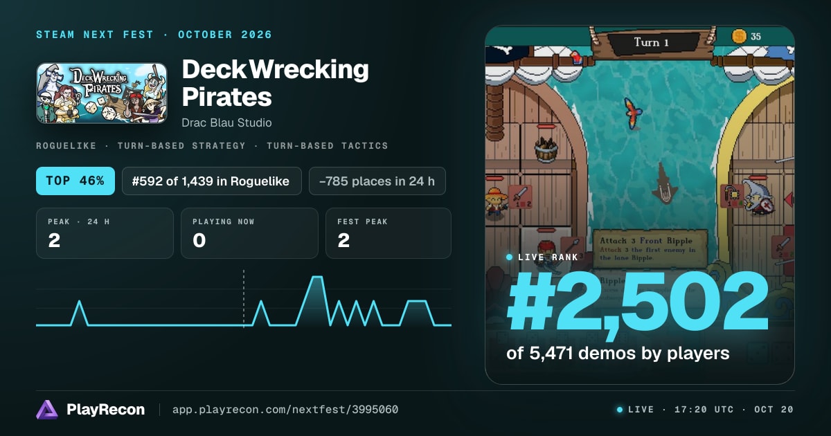DeckWrecking Pirates in Steam Next Fest