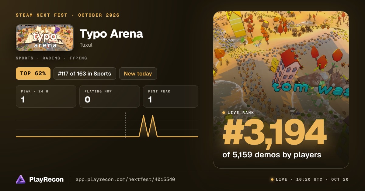 Typo Arena im Steam Next Fest