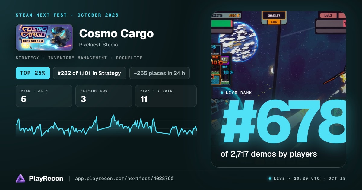 Cosmo Cargo in Steam Next Fest