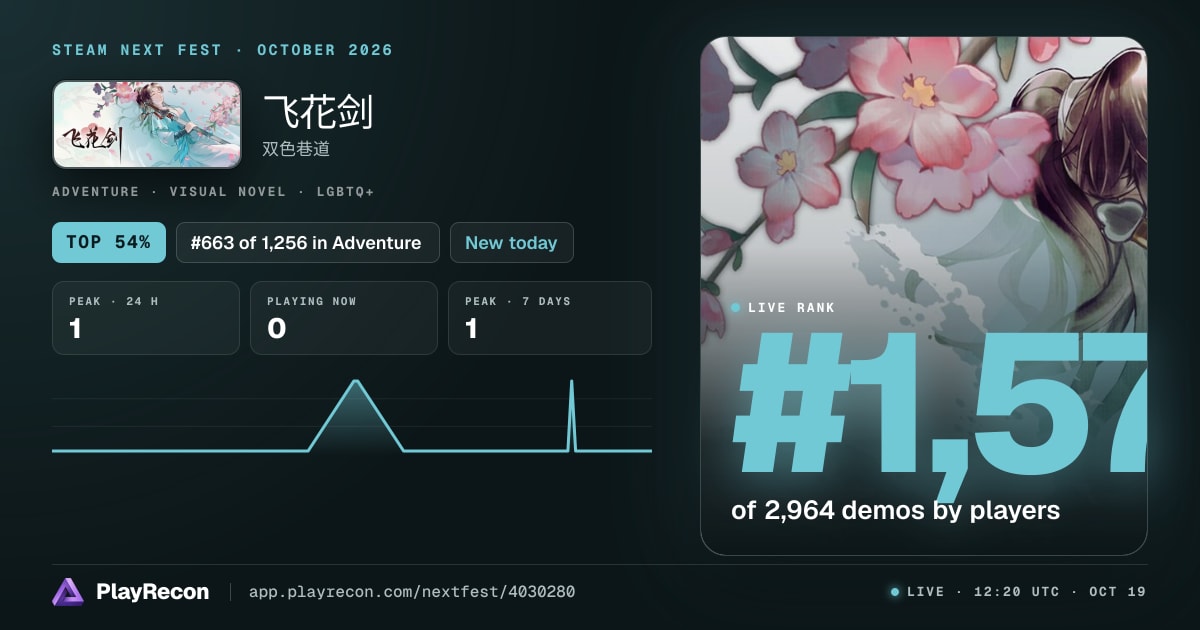 飞花剑 in Steam Next Fest