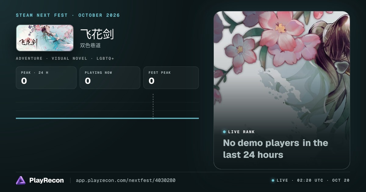 飞花剑 im Steam Next Fest