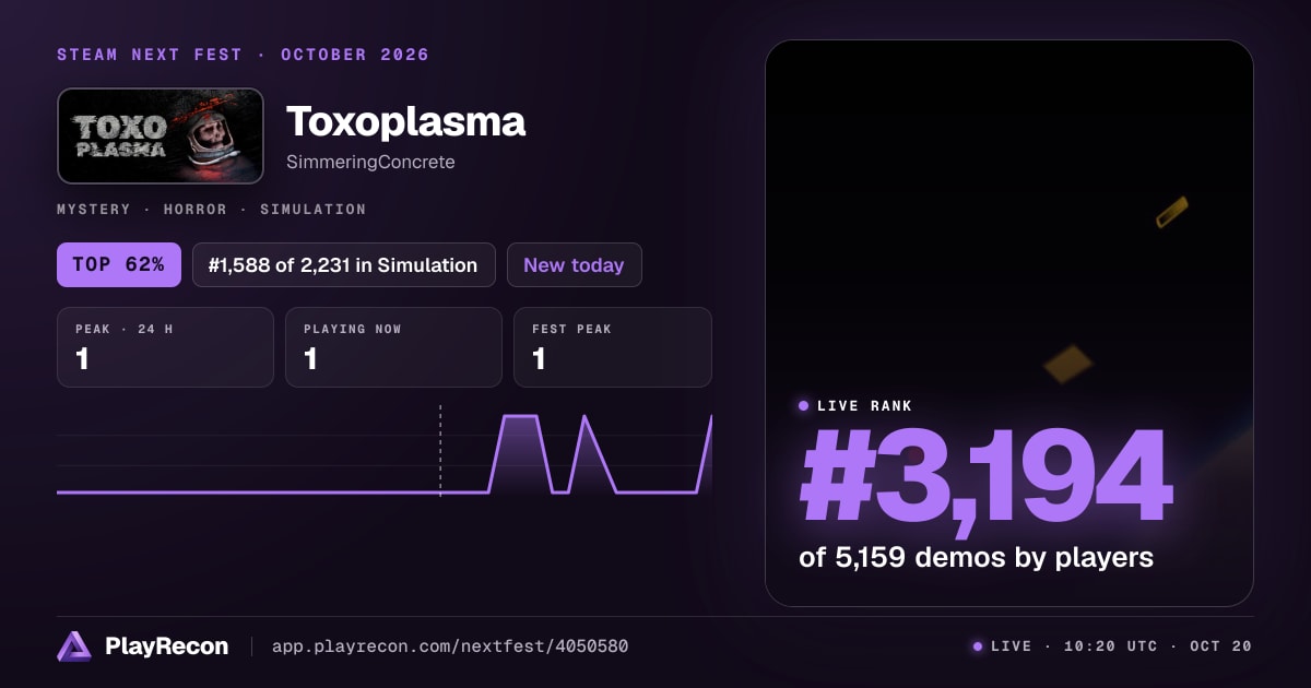 Toxoplasma im Steam Next Fest
