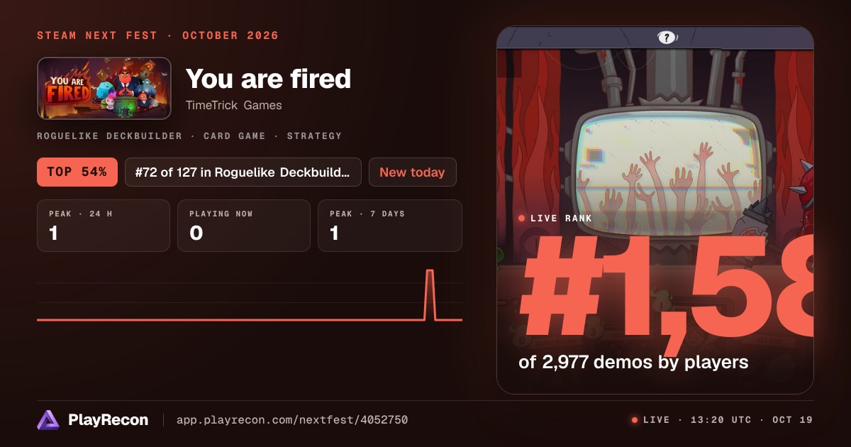 You are fired en el Steam Next Fest