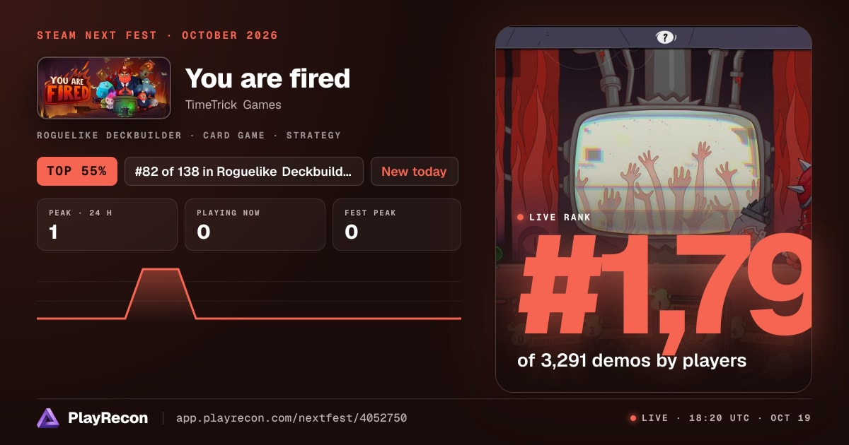 You are fired allo Steam Next Fest