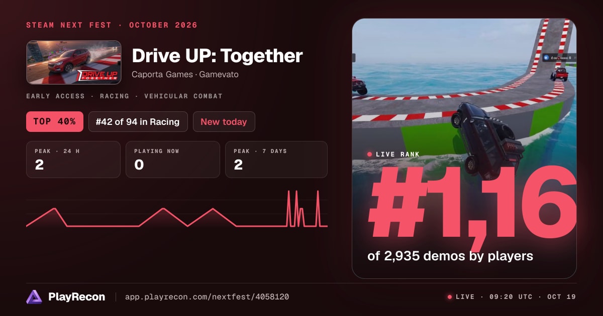 Drive UP: Together на Steam Next Fest