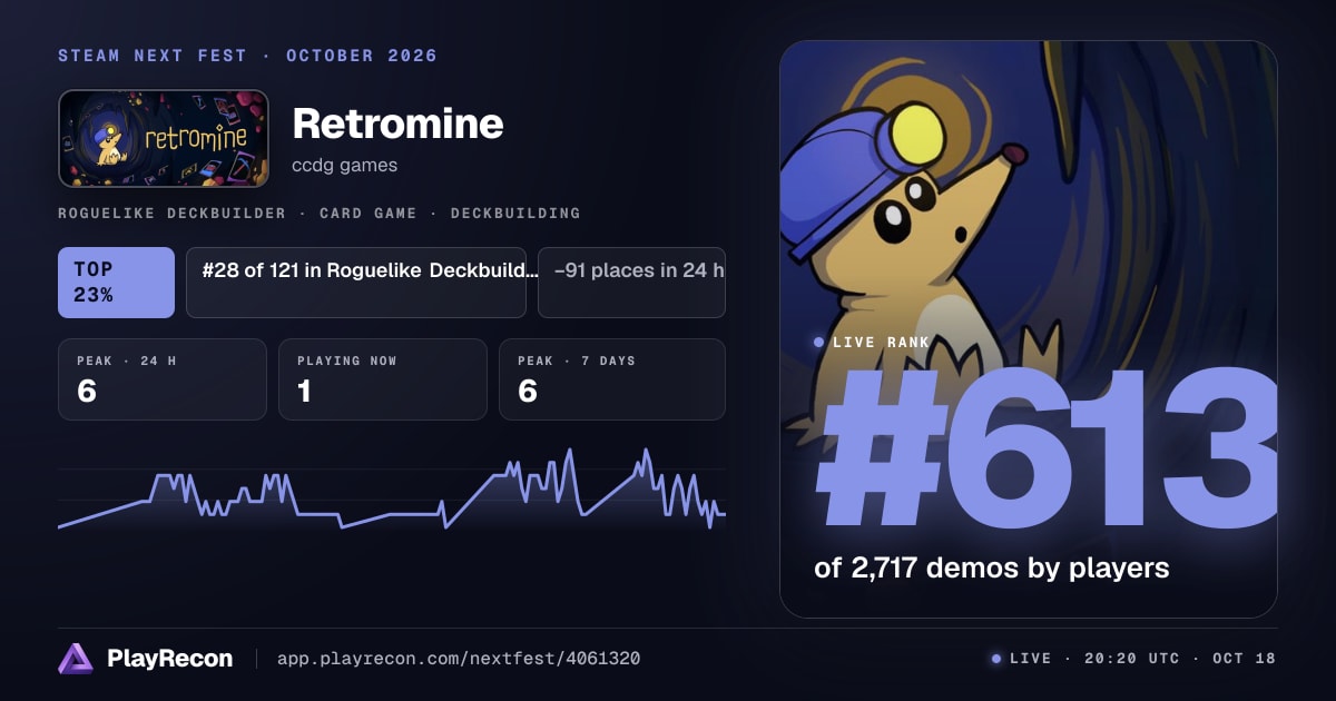 Retromine in Steam Next Fest