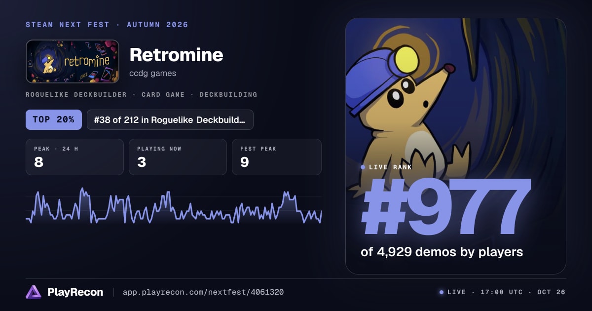 Retromine au Steam Next Fest