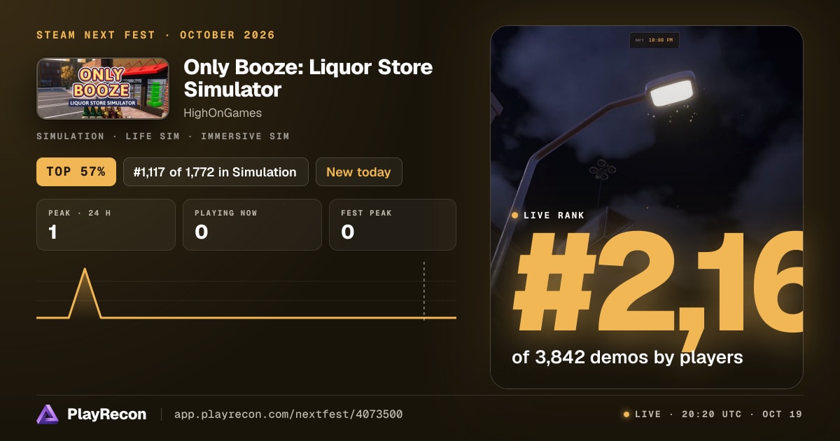 Only Booze: Liquor Store Simulator au Steam Next Fest