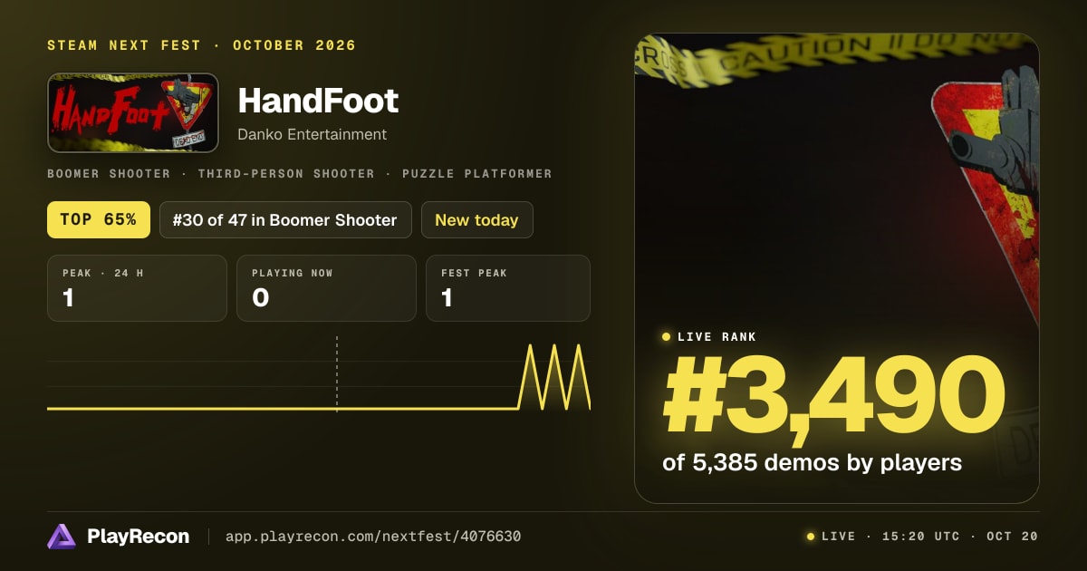 HandFoot in Steam Next Fest