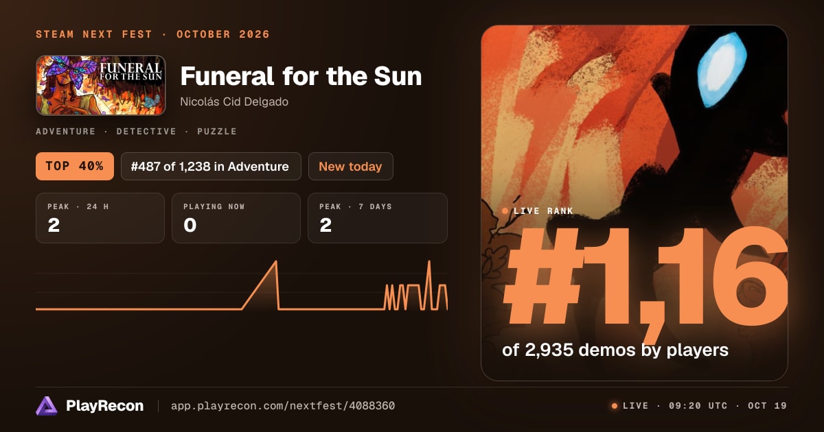 Funeral for the Sun in Steam Next Fest