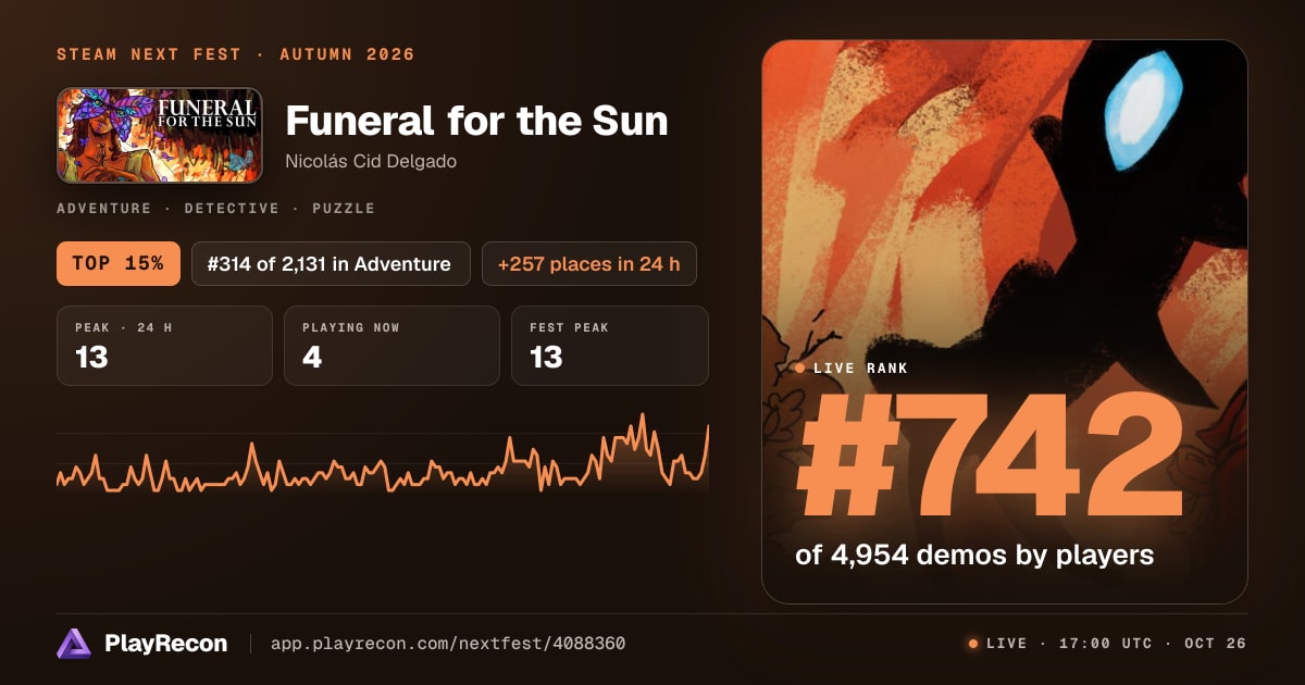 Funeral for the Sun in Steam Next Fest