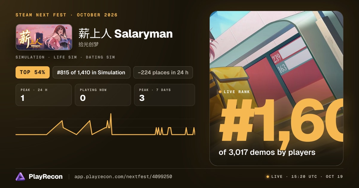 薪上人 Salaryman im Steam Next Fest