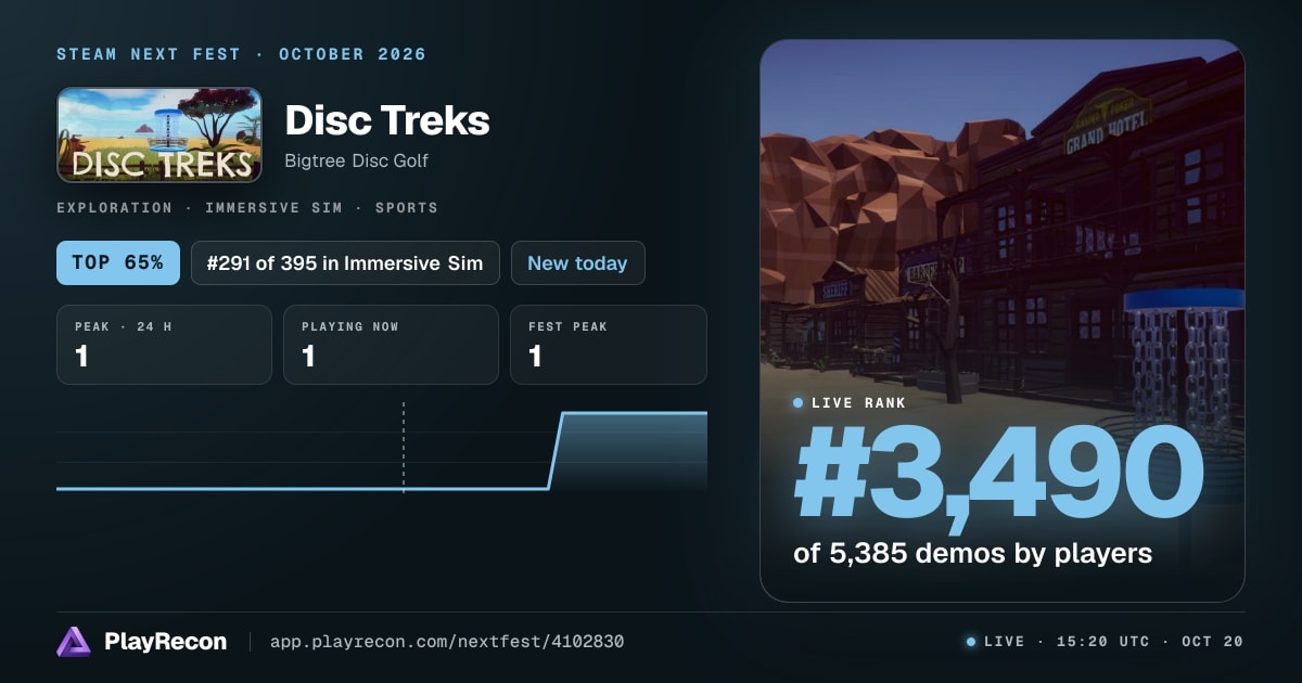 Disc Treks in Steam Next Fest