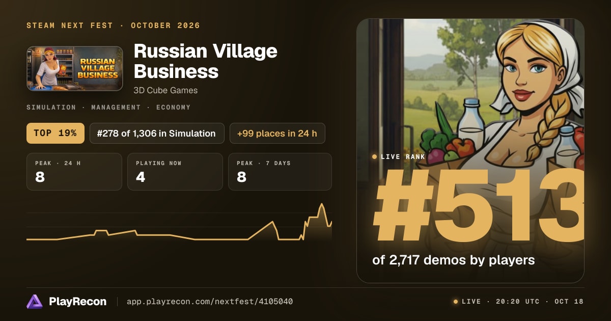 Russian Village Business in Steam Next Fest