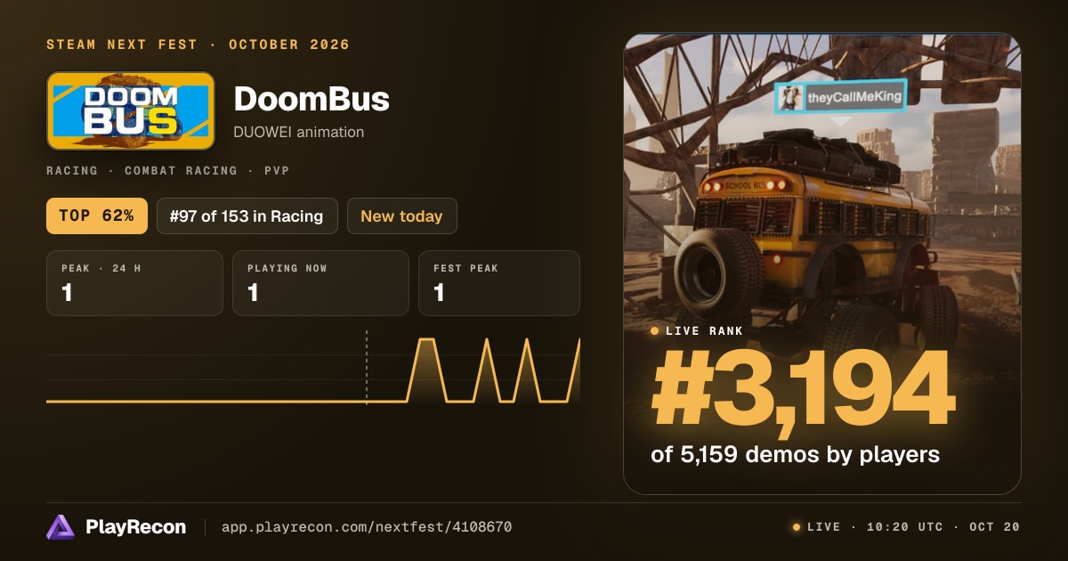 DoomBus in Steam Next Fest