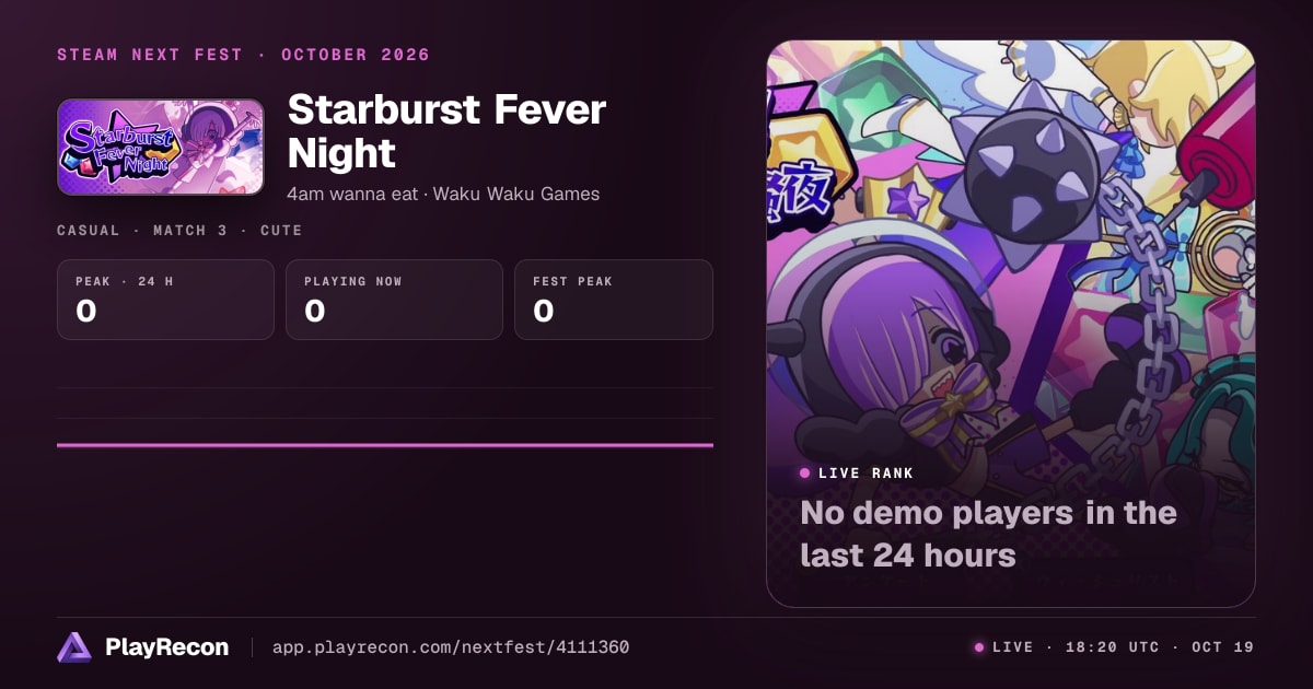 Starburst Fever Night im Steam Next Fest