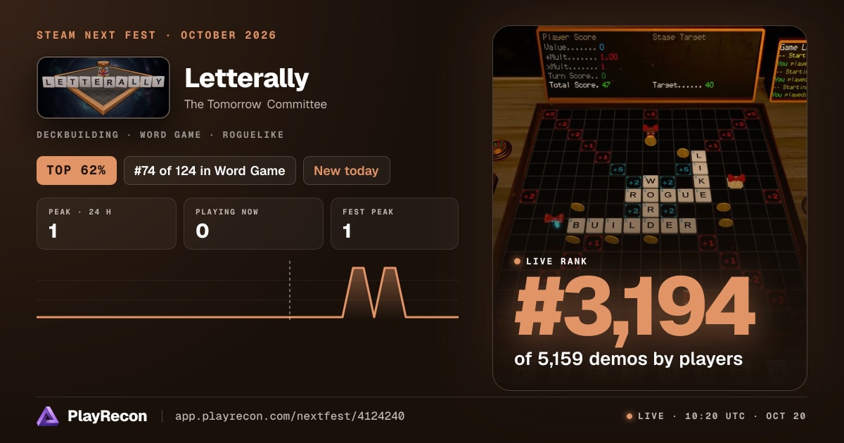 Letterally на Steam Next Fest
