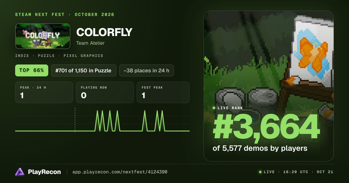 COLORFLY in Steam Next Fest