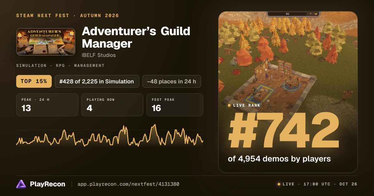 Adventurer’s Guild Manager in Steam Next Fest