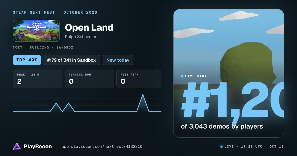 Open Land in Steam Next Fest