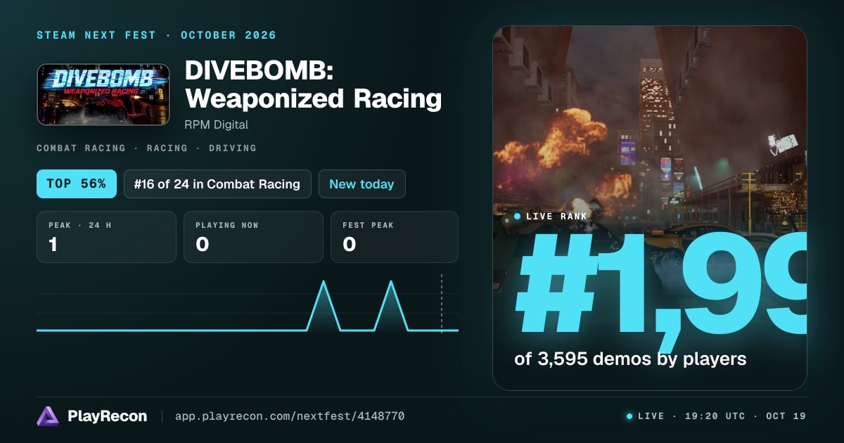 DIVEBOMB: Weaponized Racing en el Steam Next Fest