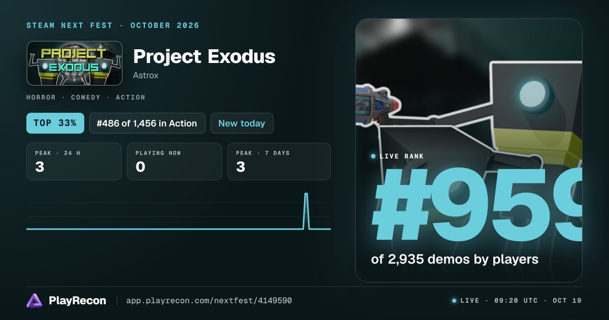 Project Exodus im Steam Next Fest