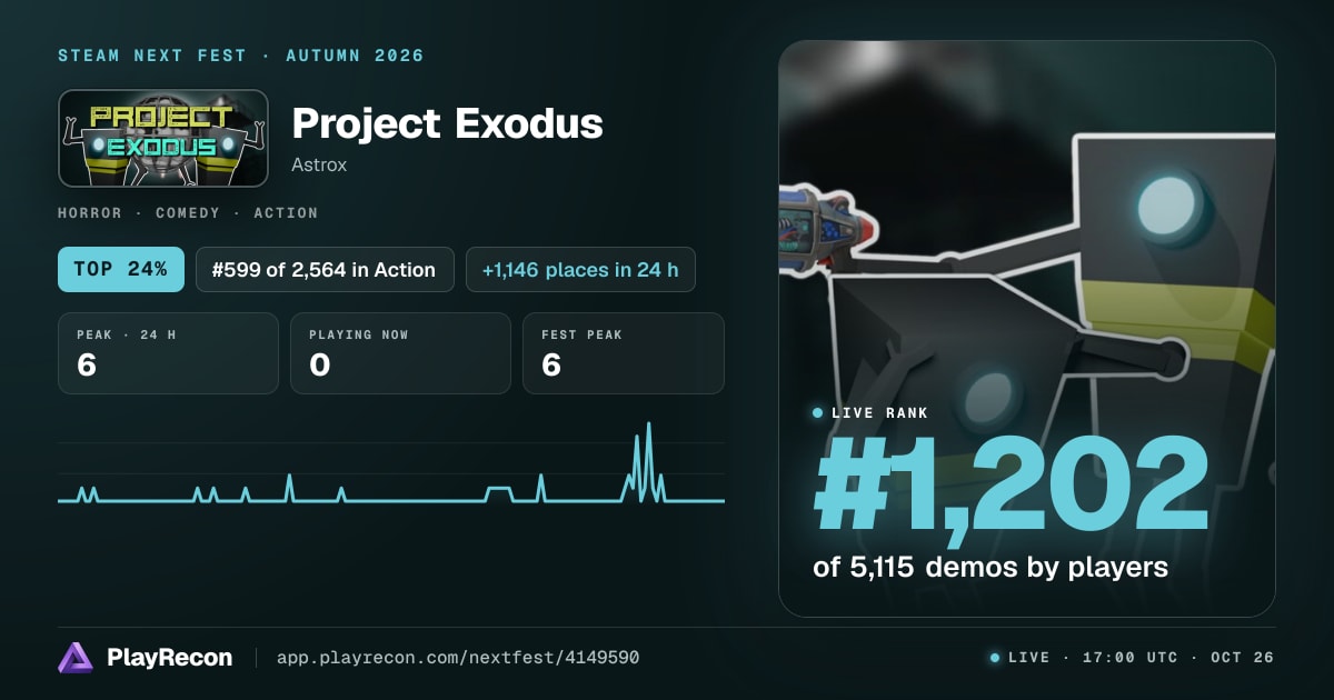 Project Exodus in Steam Next Fest