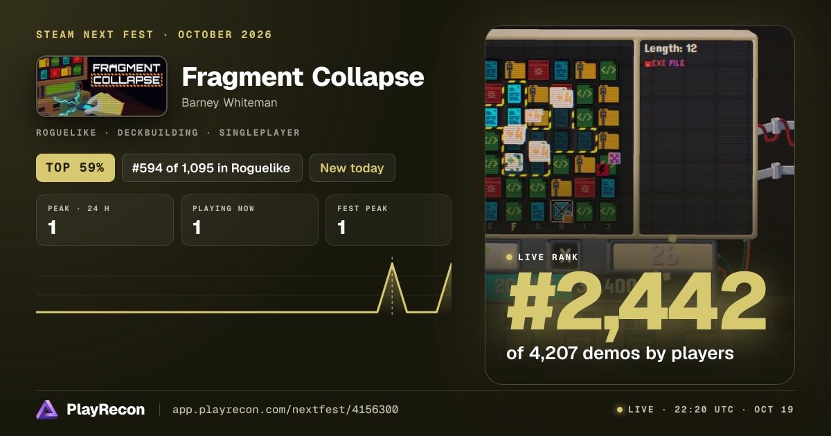 Fragment Collapse allo Steam Next Fest