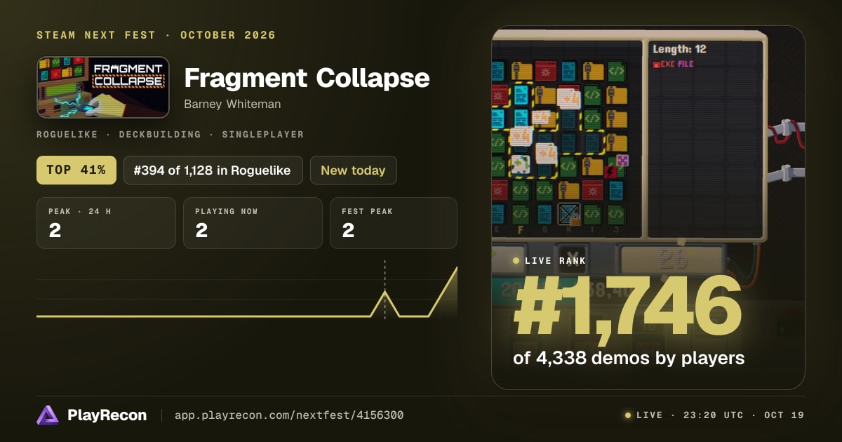 Fragment Collapse im Steam Next Fest