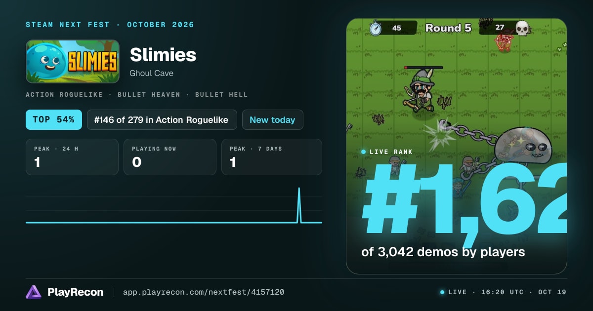 Slimies in Steam Next Fest