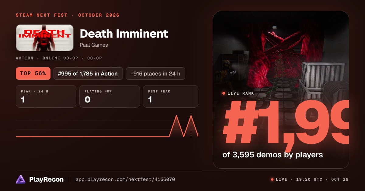 Death Imminent in Steam Next Fest